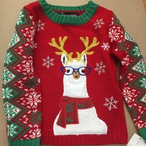 Target Toddler Llama Ugly Christmas Sweater 2T
